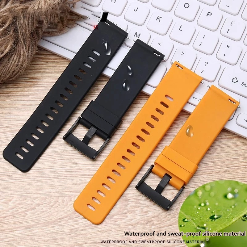 Para suunto TRAVERSE serie Alpha reloj deportivo correa de reloj de goma resistente al agua correas de silicona naranja de 24mm accesorios de reloj para hombre