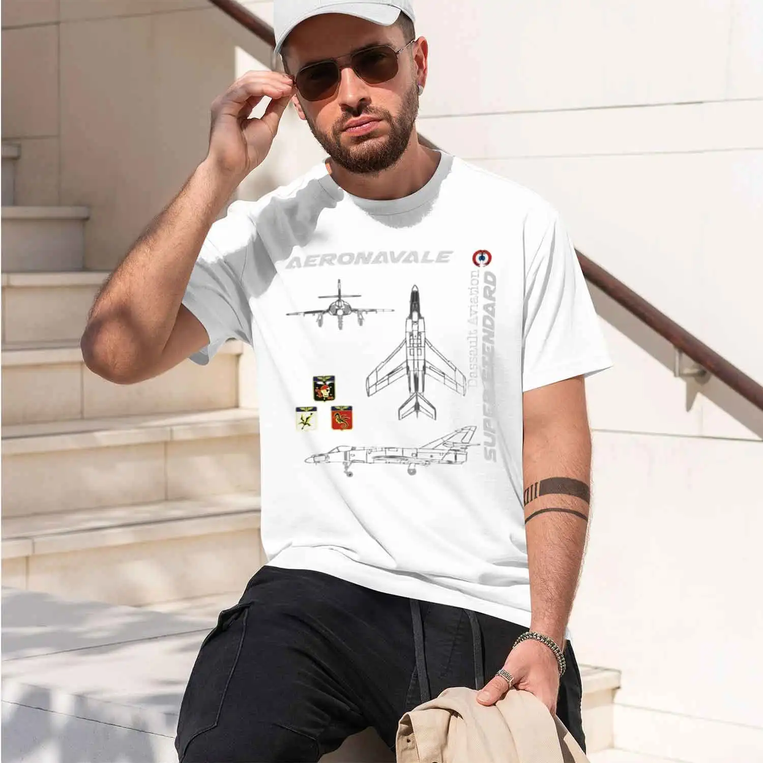 Dault Super Etendard -based Strike Fighter Air T-Shirt O-Neck Short Sve Summer Casual Mens T-shirt 2026 New Model Short-sleeve c