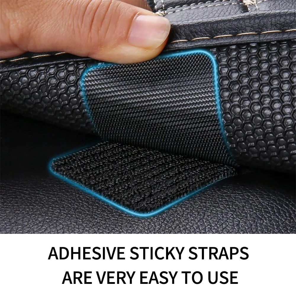 10Pcs Car Carpet Sticker Tape Self Adhesive Fastener Tape Extra Strong Carpet Fixing Sticker Double Side Hook-and-loop Fastener