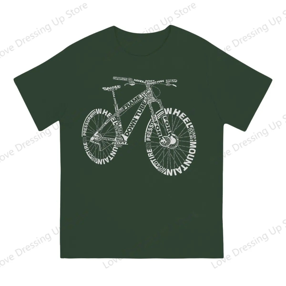 Alphabet Style Mountain Bike 100% Cotton Sport Men T-Shirt Short sleeve Tshirts Street short sleeve Tee