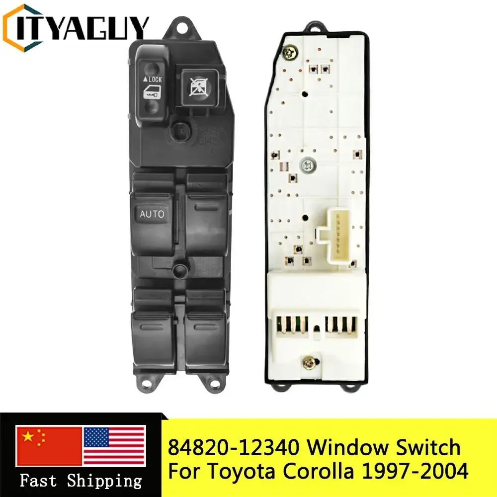 

84820-12340 8482012340 Кнопка главного управления стеклоподъемником с левым рулем для Toyota Corolla 7AFE 4AFE 3ZZFE 84820-60110 84820 60110