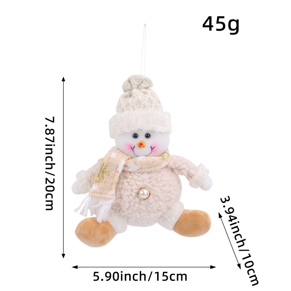 

Creative 20cm Christmas Tree Pendant Santa Claus Scene Arrangement Elk Ornament Snowman Xmas Hanging Doll Christmas Party
