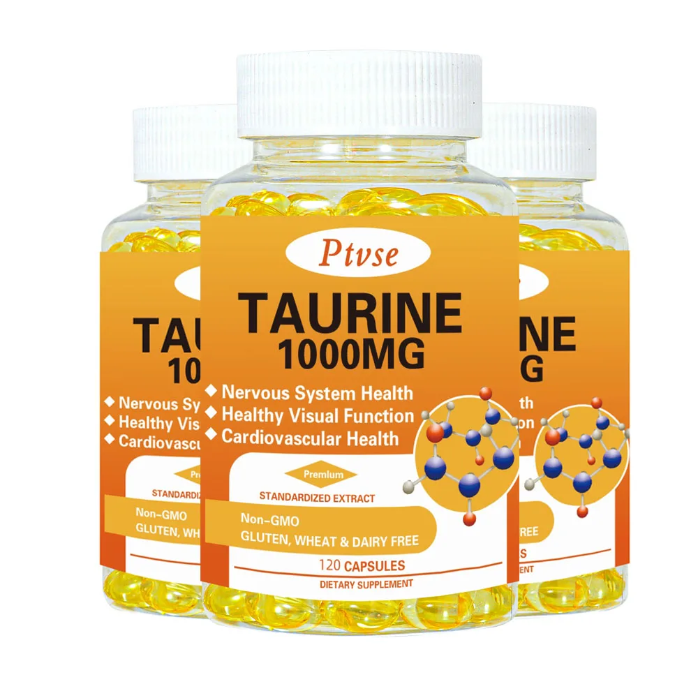 Taurine Capsules Regulating the Nervous System Protecting the Retina Balanced Rhythm Heart Health-Amino Acid Supplement