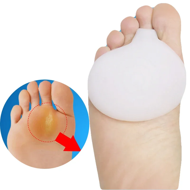 PUTIMI 1Pair Silicone Gel Foot Pads Foot Care Tools Feet Pain Shoes Insoles Pads Cushion Forefoot Arch Support Feet Protector