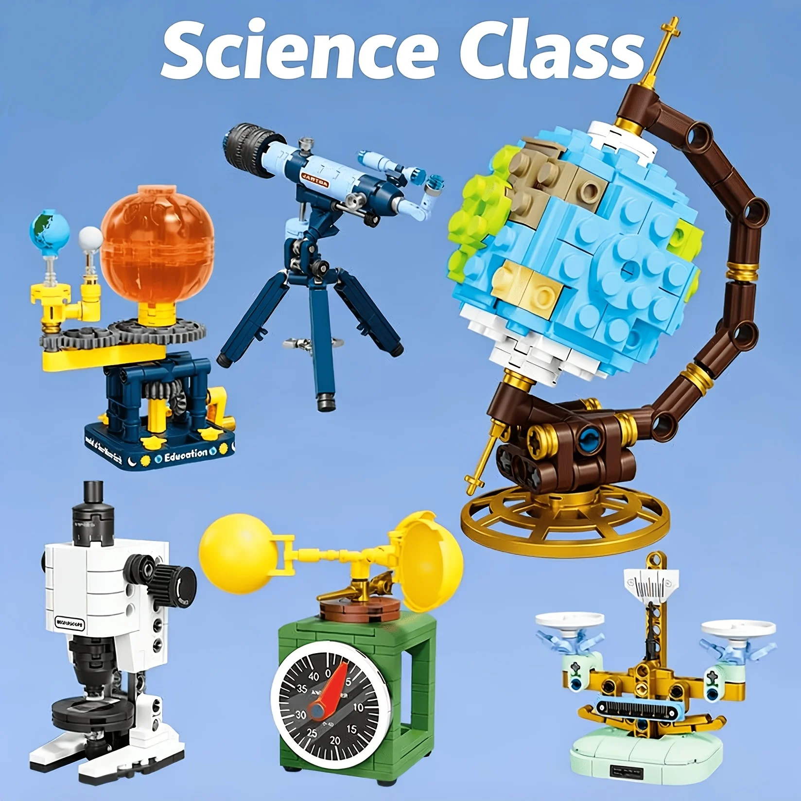 1 Random Style Science Experiment Building Block Model. Exercise Hands-On Skills, Stimulate Children's Desire for Exploration, Relieve Irritability, Stimulate Creativity and Brain Development, Enhance Parent-Child Interaction, Suitable for Game Interaction, and Explore Knowledge. Ideal Holiday Gifts for Halloween, Christmas, School Gifts, and Other Occasions.