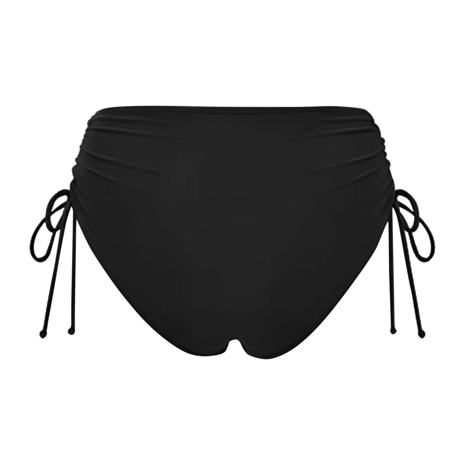 Parte inferior de Bikini de cintura alta para mujer, bragas de natación, Bikinis sexys lisos de verano, pantalones cortos de baño, traje de baño