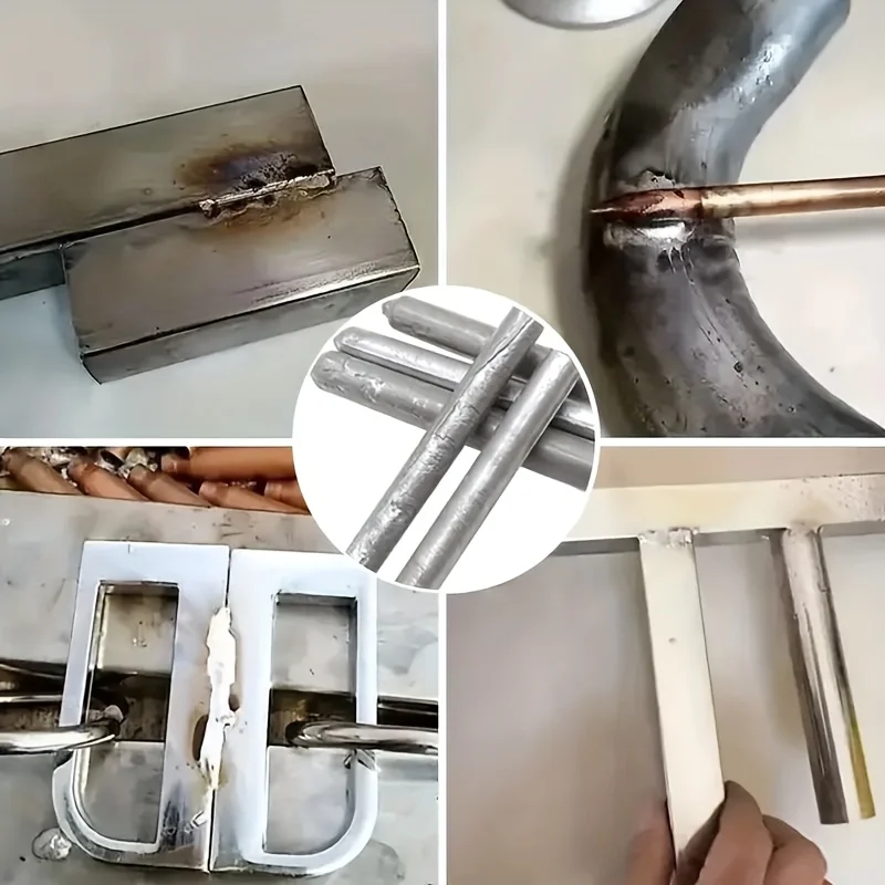 6 قطع من قضبان اللحام ذات درجة الحرارة المنخفضة سهلة الذوبان لخزانات المياه والأنابيب - متعددة الاستخدامات، للفولاذ المقاوم للصدأ والنحاس والحديد والألومنيوم