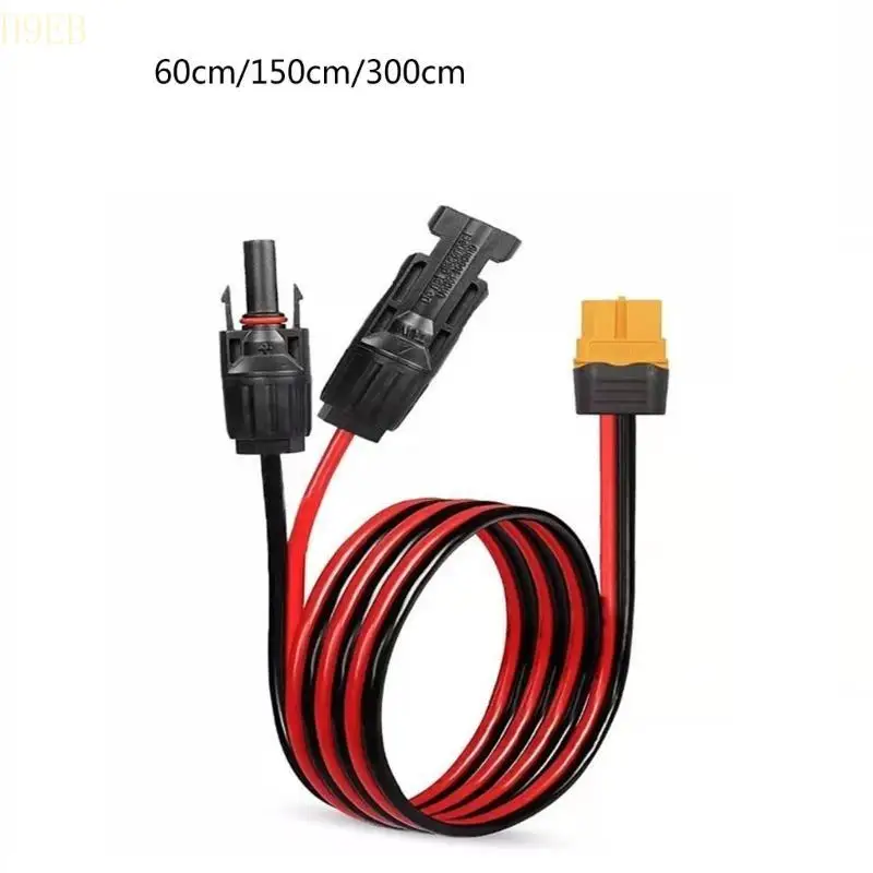 

H9EB 12AWG Efficient Solar Panel to XT60 Charging Adapter Cable for Camping and Emergency Power Supply