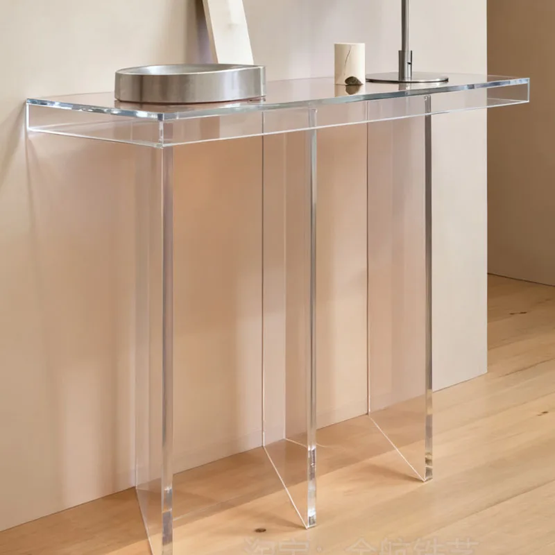 Practical Contemporary Console Table European Functional Entryway Table Lounge Light Luxury Mesa Hall Modern Home Furniture