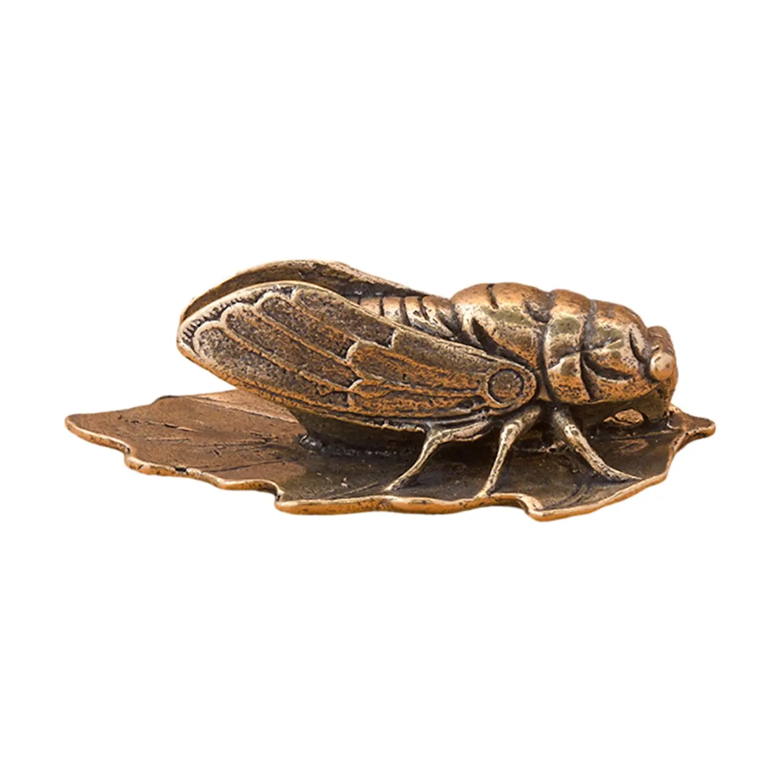 

Animal Cicada Ornament Decoration Ornaments Antique Collectible Feng Shui Decor Gift Decorative Statue Copper Statue for Table