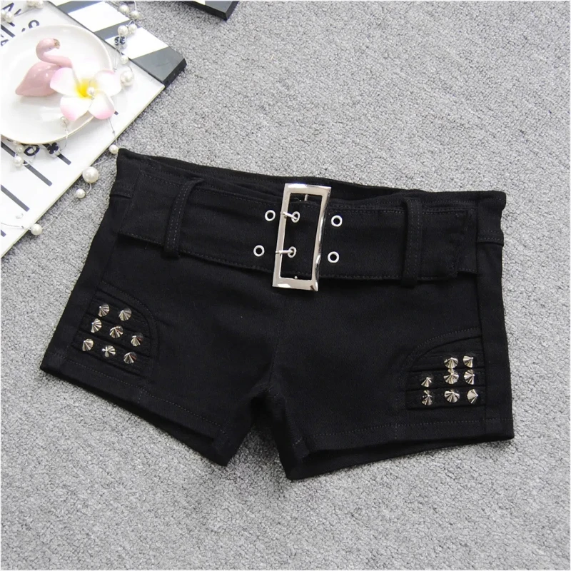 

Black Slim Sexy Hot Pants Summer New All-match Youth Solid Color High Street Zipper Minishorts Y2K Fashion Casual Women Clothing