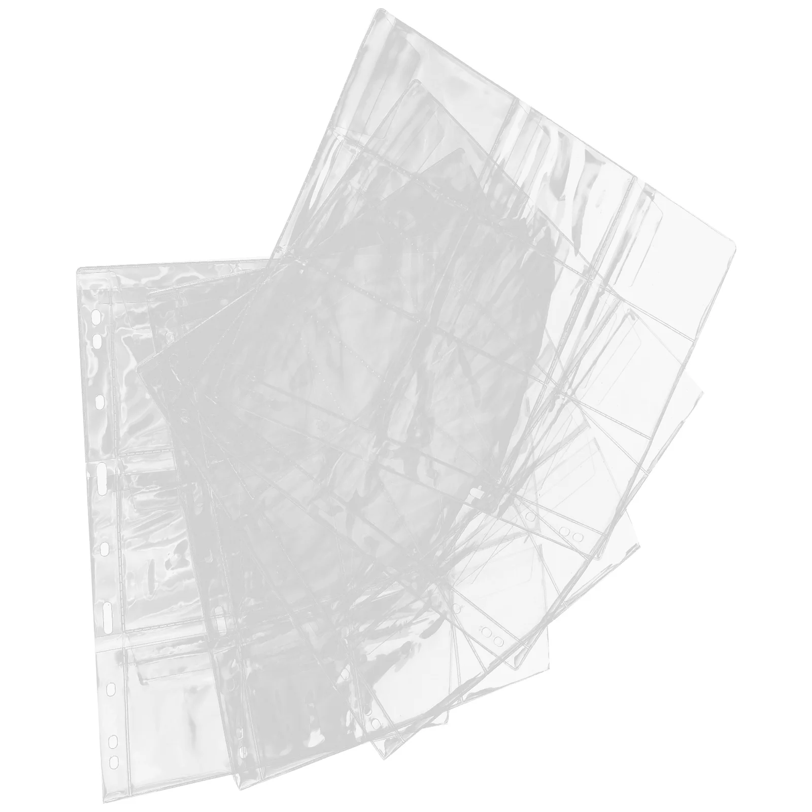 5Pcs Coin Collection Sheets Transparent Pc Material 9 Hole Coin Binder Pages Album Books for Collectors