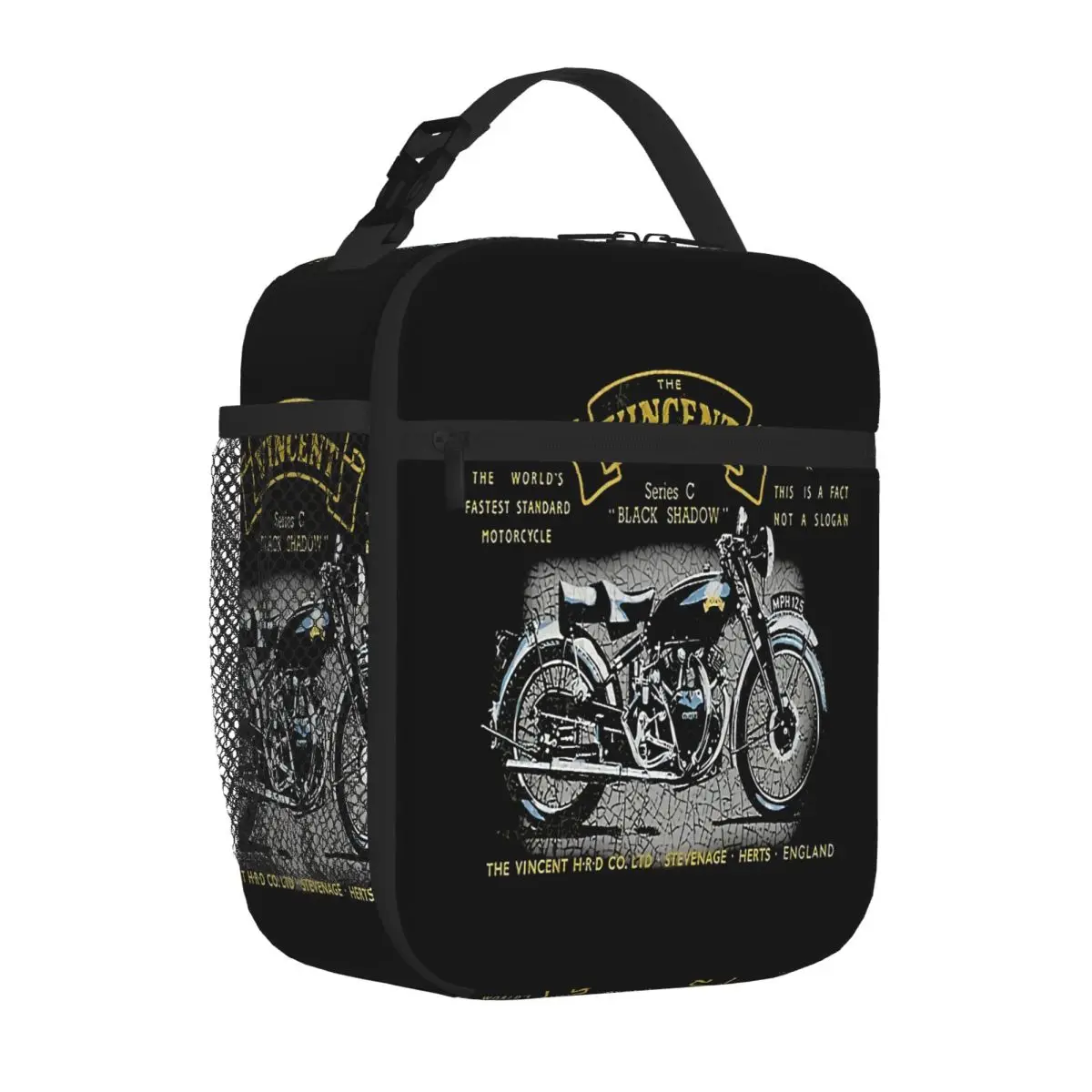 Bestselling Vincent Black Shadow Uk Unisex Insulated Lunch Bag Festival Outing Commuter Lunch Bag