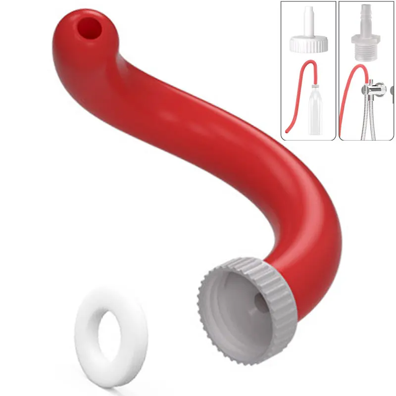 25cm Soft Silicone Bidet Tube Enema Anal Shower Cleaning Anus Cleaner Hygiene Cleaning Bidet Shower Medical Enema Rectal