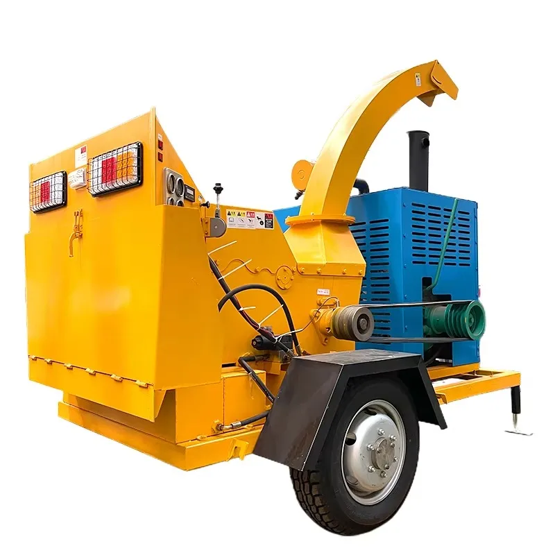 Professional Strong Wood Chipper Whole Tree Chipper Shredder with Diesel Engine Banana Trees Shredder