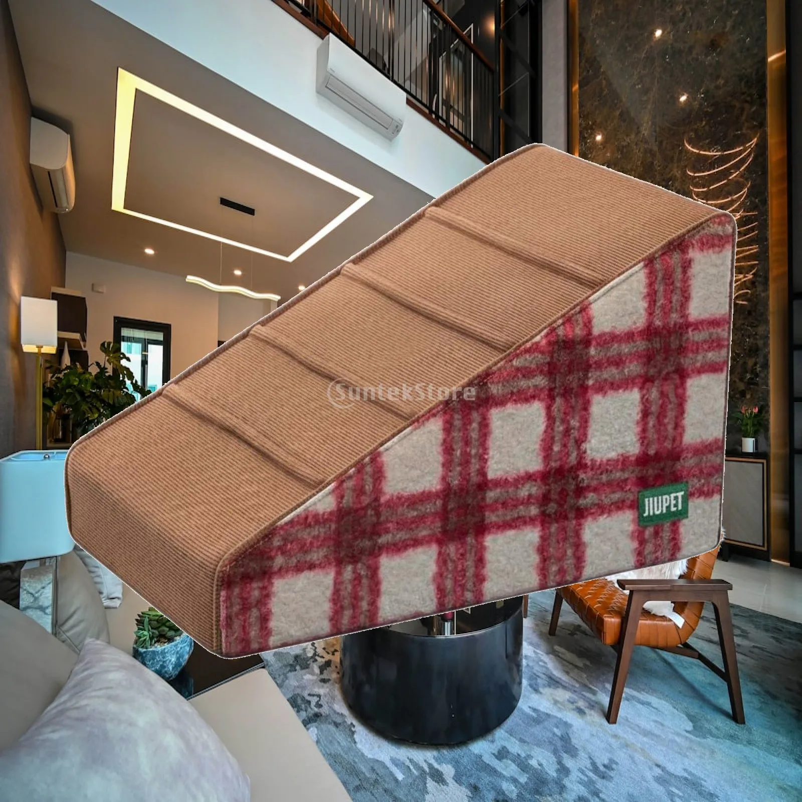 Dog Stair Washable Foam Padding Pet Step Non-Slip Bottom High Bed Dog Stair for Small Dogs, Senior Pets, Sofa, Couch