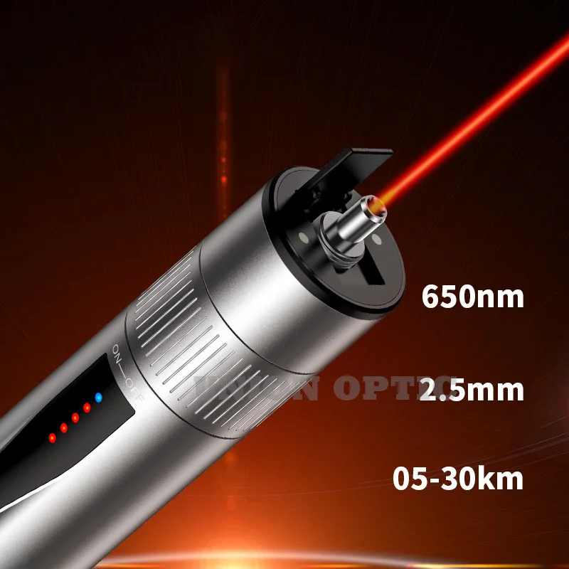 B5 Visual Fault Locator 5/10/20/30mW VFL Optical Fiber Red Light Laser Pen for Network Cable Test Optic Source Tester Detector