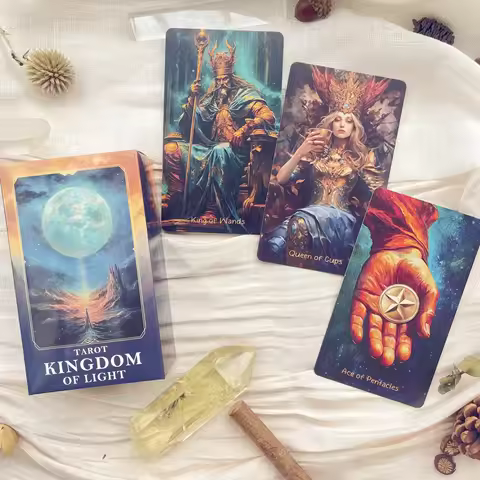 Beginner Tarot Rider Waite Oracles Deck 78 Genuine Professional Kingdom of Light Tarot Deck English Spanish Russian Women Gift