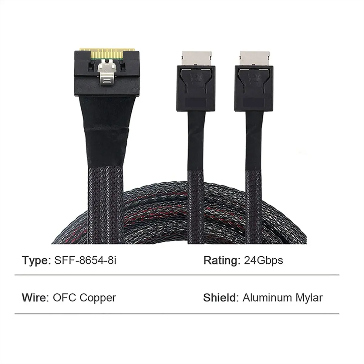 

PCI-E Slimline SAS Inclusive Scoop-Proof Anti-Misplug SFF-8654 8i 74P — SFF-8639 U.2 + 15P с правыми и левыми отверстиями для винтов