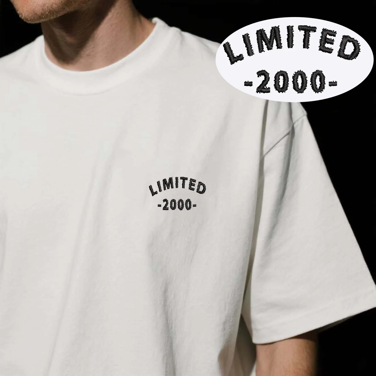 

2000s Decade Custom Year Embroidery Luxury Cotton T-Shirt - Letter Embroidered Top Tees for Men Women Any Year T-Shirts