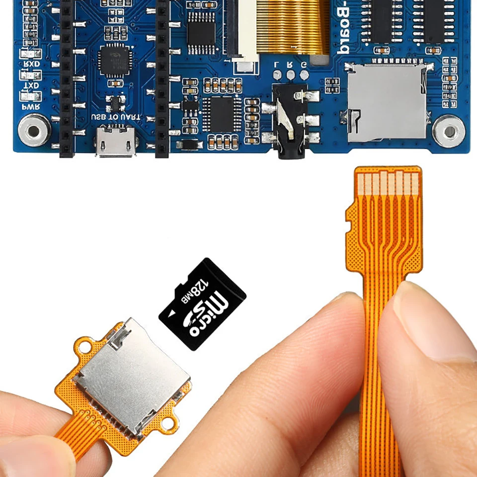TF Card Female to TF Micro TF Male (TF to TF) Flexible Memory Card Extension Cable Extender Adapter Reader Cord Linker10/15/25cm