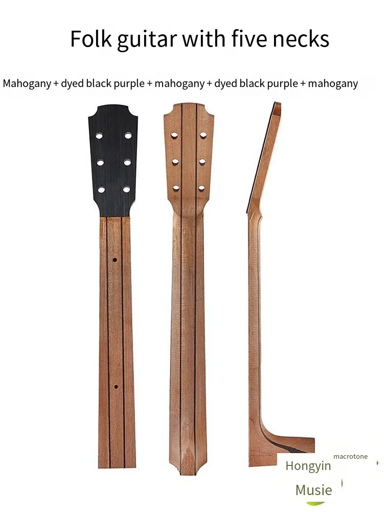 African Mahogany Folk Guitar Integrated Neck with Purple Core Sapwood 650mm String Length Making Material Accessories