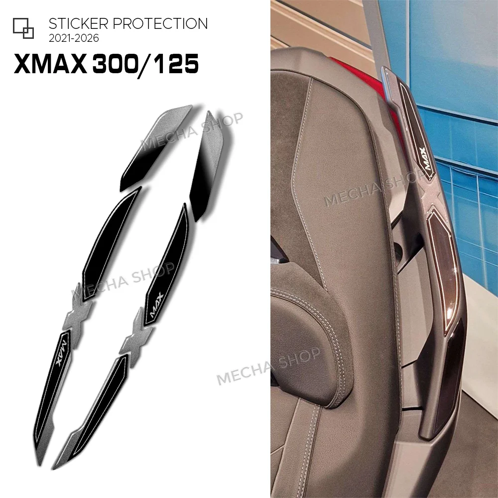 Motorcycle Accessories Epoxy Passenger Hand Guard Protection For XMAX300 X MAX 125 3D Resin Decal Kit