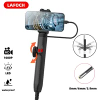 3.9mm/6.2mm/8.5mm 360° Articulating Borescope endoscope Camera with Light, Waterproof Probe,  Endoscope with Android/iOS Phone