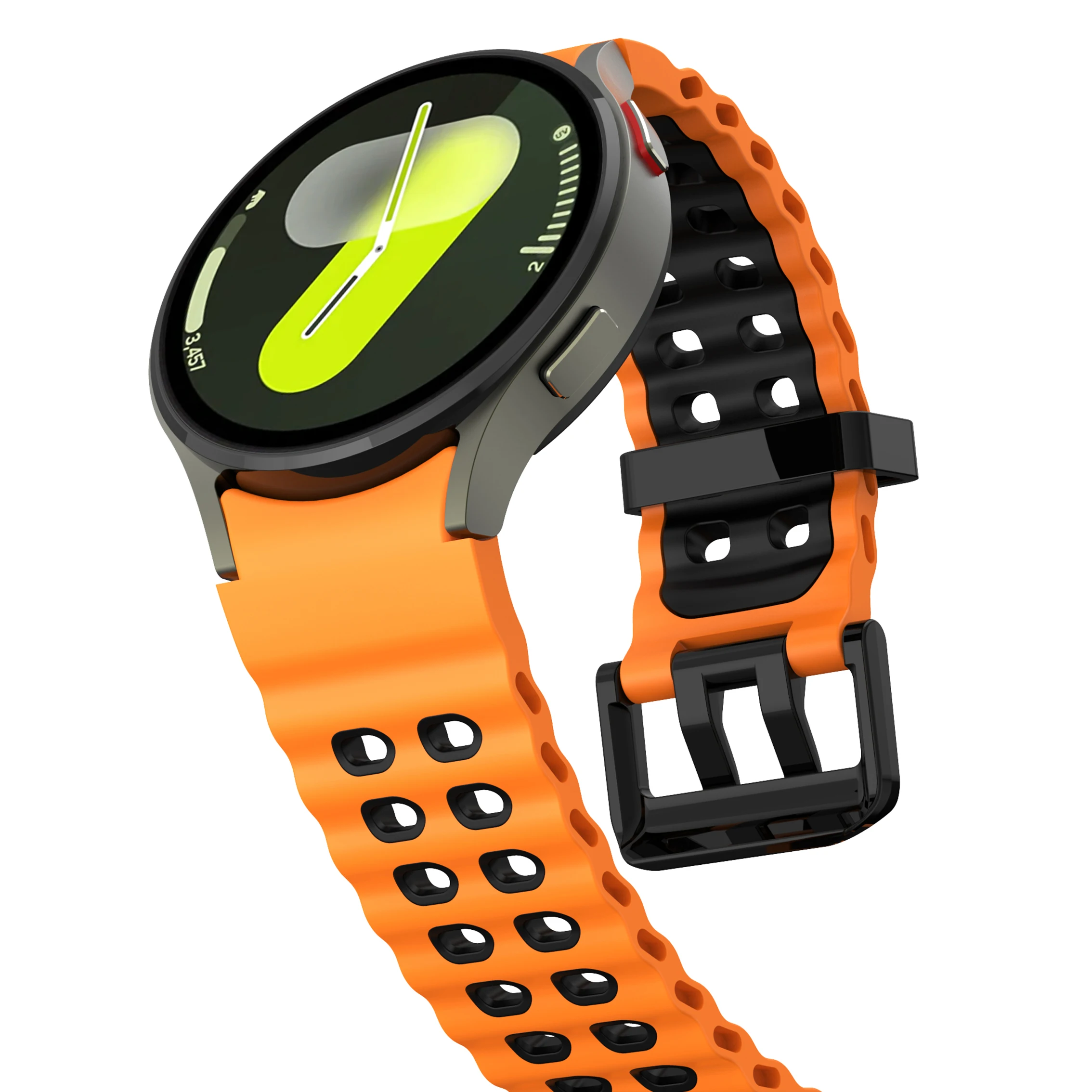 2 ชิ้นสายรัดสําหรับ Samsung Galaxy Watch 7/FE/6 4 Classic/5 Pro 40 44 มิลลิเมตร 47 มิลลิเมตร Marine Sport สร้อยข้อมือ correa Galaxy Watch7 Ultra Bands