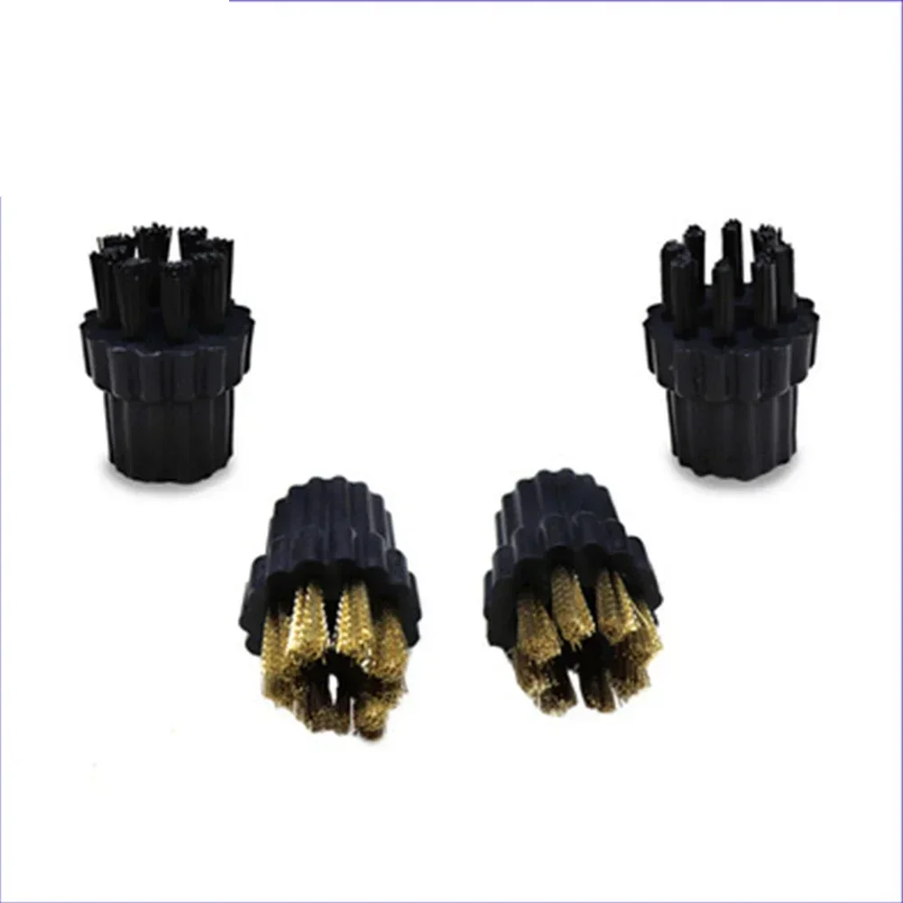 Fit For Steam Mop Steam Cleaner Brush Brass Nylon 6pcs /set Components Head Spare Parts 6pcs/set Accessories