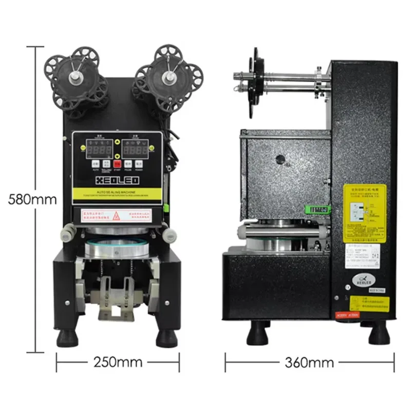 Automatic Cup Sealer Bubble Tea Machine Cup Sealing Machine 88/90/95 PP/PE/Paper Automatic Bubble Sealing Machines