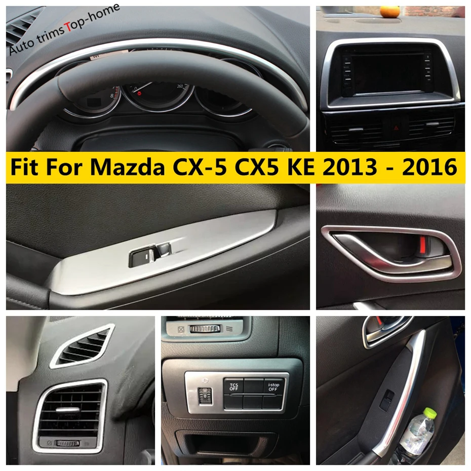 

Dashboard / Door Handle Bowl / Head Light Lamp / Navigation / Window Lift Button Cover Trim For Mazda CX - 5 CX5 KE 2013 - 2016