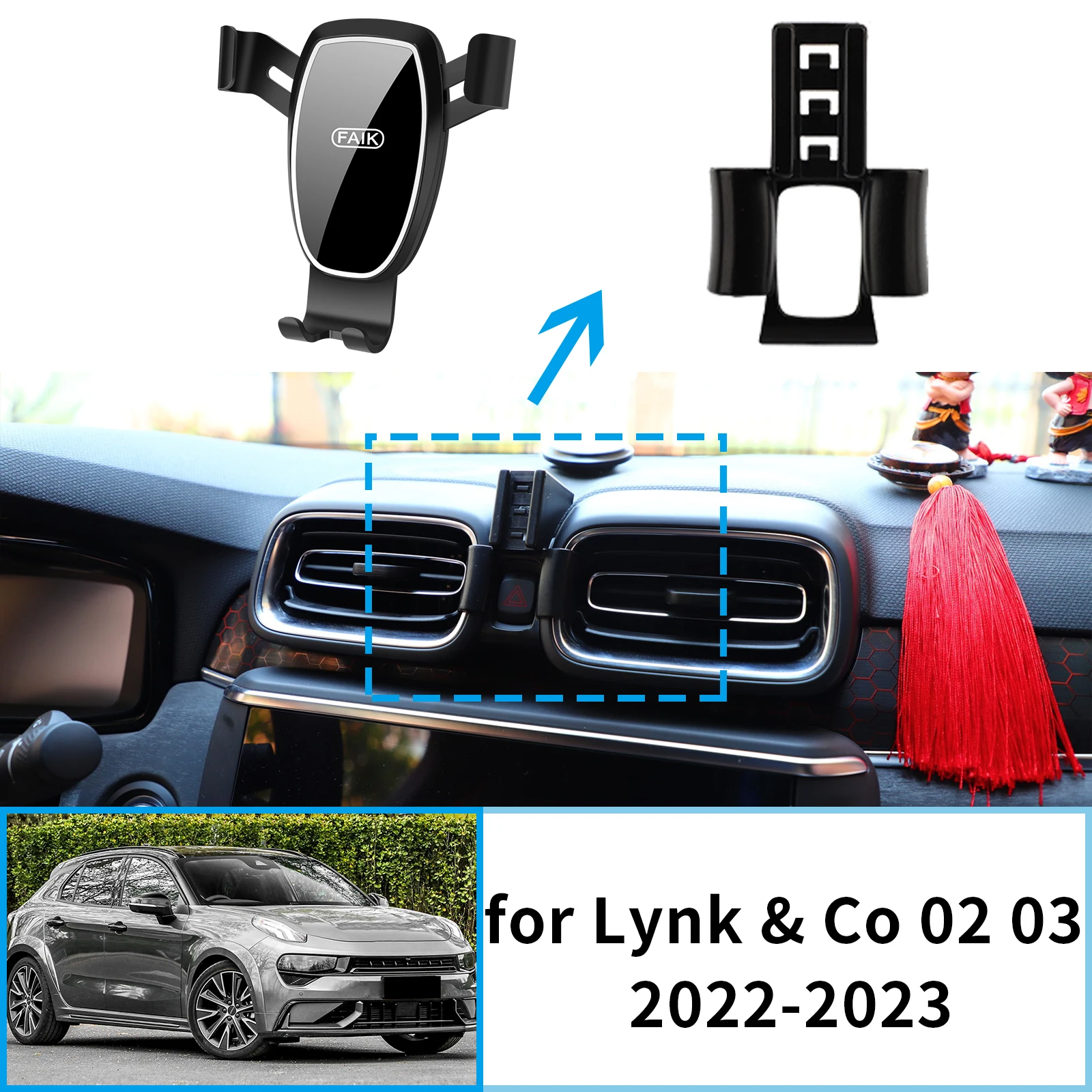 

​​fit for Lynk & Co 02 03 2022 2023 Navigation Bracke Screen Base Phone Holder Mount Car ​​accessoires