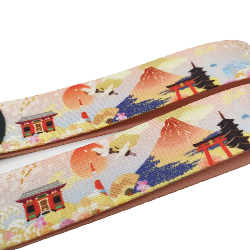 Japanese Style Key Ring Short Lanyard Kimono Pattern Graffiti Keychain Sakura JDM Key Tag Key Pendant Car Motorcycle Accessories view 6