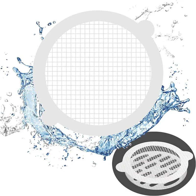 50 pezzi usa e getta doccia scarico capelli Catcher adesivi in rete Anti-blocco lavello da cucina filtro filtro accessori per il bagno