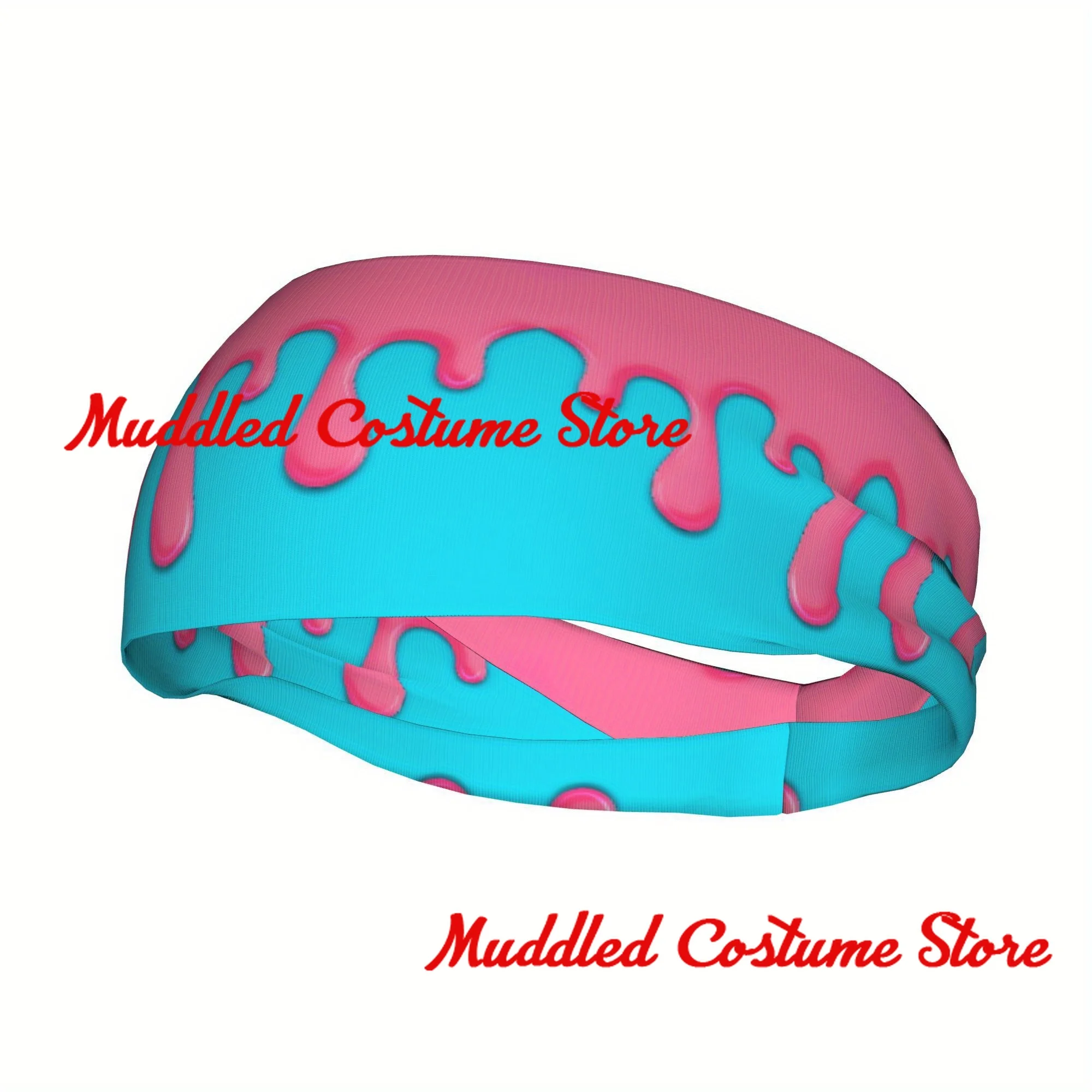 

Спортивная повязка на голову с рисунком мороженого, эластичная повязка на голову для йоги и фитнеса, эластичная повязка на голову для волос
