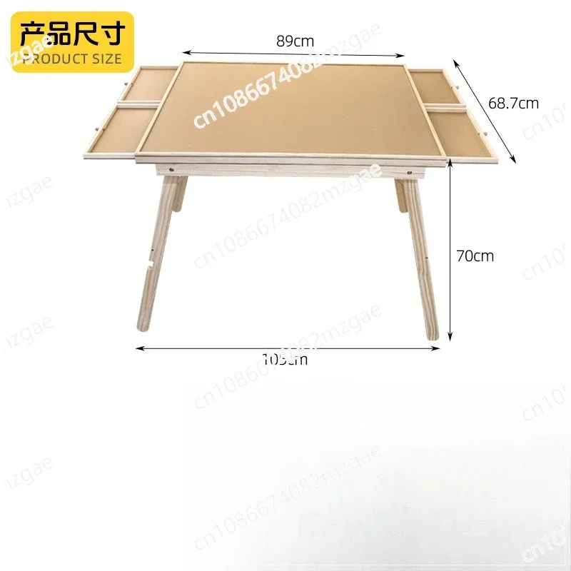 Solid wood puzzle board 1500 pieces 4 long table leg strap PP board foldable easy storage puzzle table