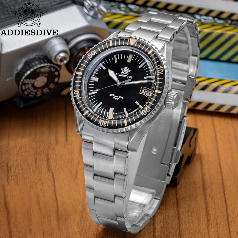 Addiesdive Nieuwe Heren Luxe Horloges Bgw9 Lichtgevende Saffier Kristal 100M Waterdicht Reloj Hombre Automatisch Mechanisch Ad2058 Horloge