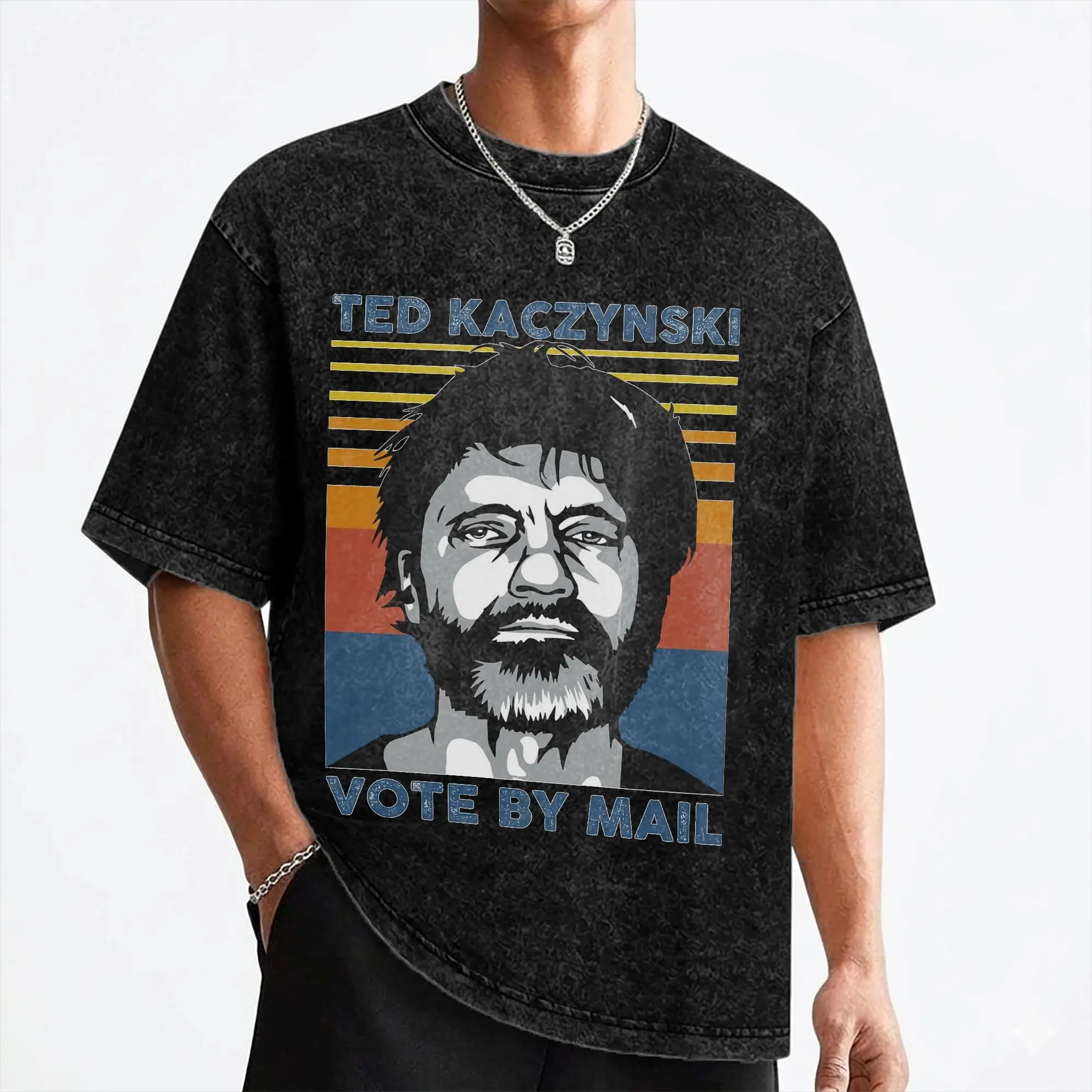 Ted Kaczynski T Shirt Washed Cotton Harajuku T-Shirt Voye By Kacy Novelty for Men Women Streetwear Graphic Tees