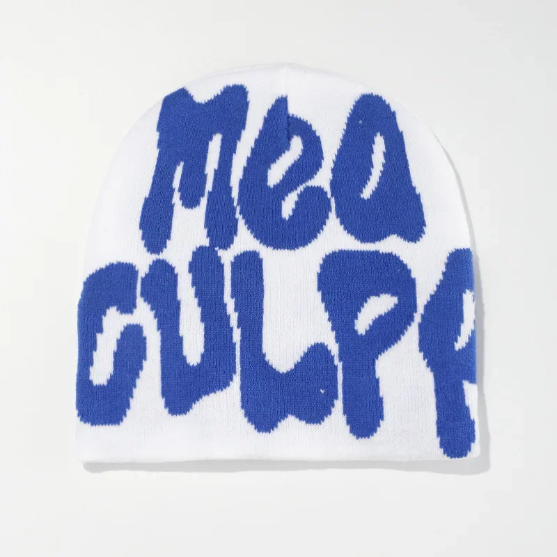2025 New Knitting Beanies Hat Men Women Paragraph Quality Cap Mea Culpa Y2k Warm Fashion Hundred Take Cold Cap for Women Hats view 5