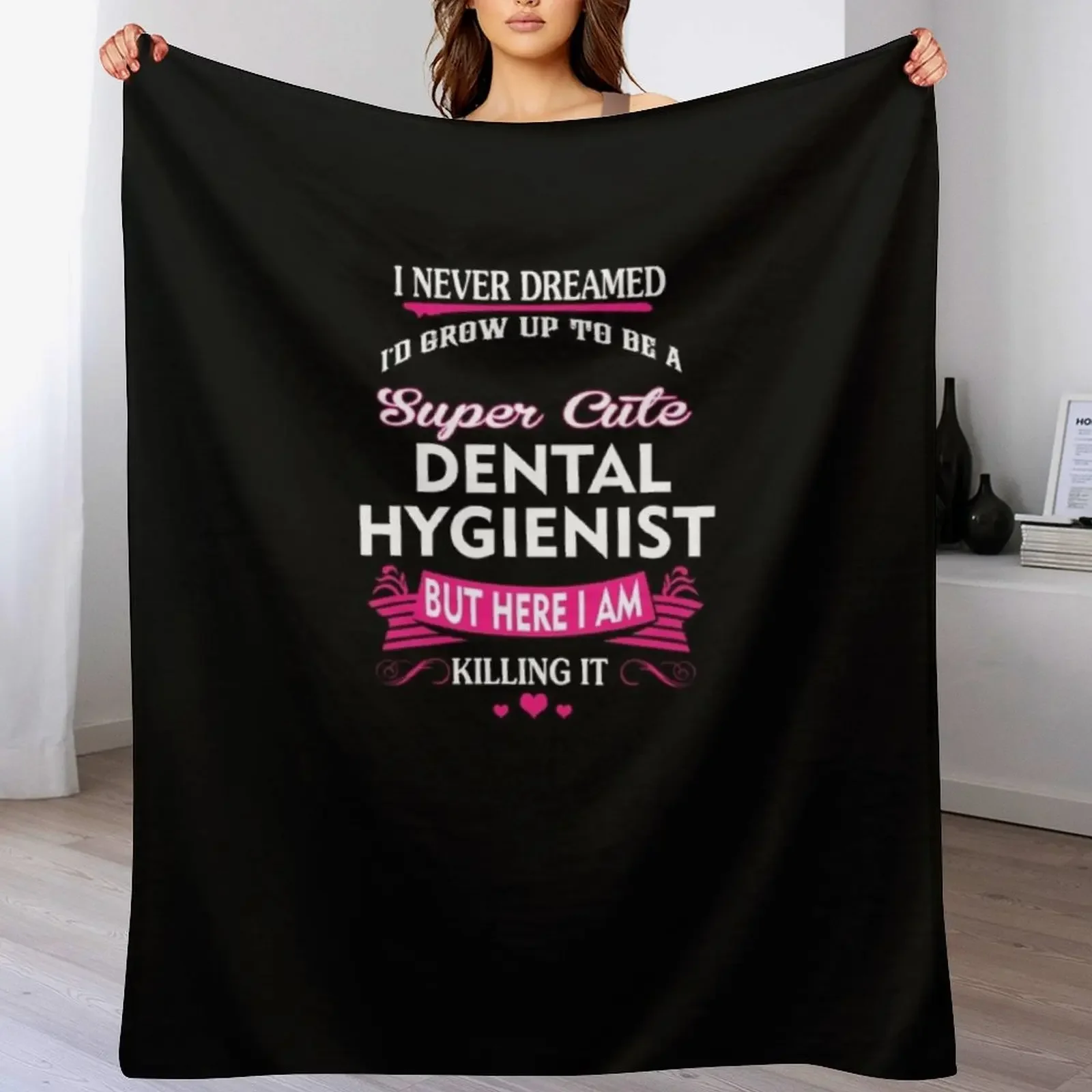 Dental hygienist Throw Blanket Custom manga Blankets