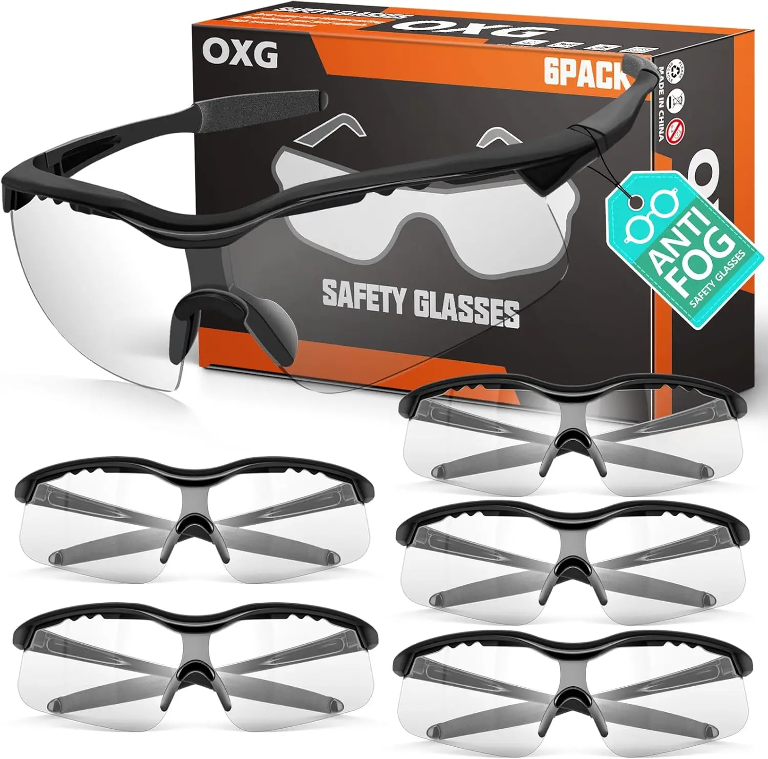 6-Pack Anti-Fog Saf…