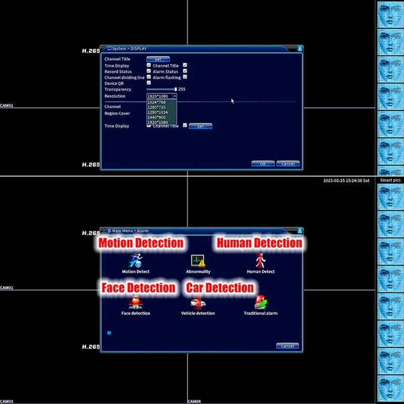 ハイブリッドDVRレコーダーボード,cctvシステム用xmeye nvr,4チャンネル,6 in 1,ahd,tvi,cvi,cvi,フルL-H.265X,4ch,1080p,ip