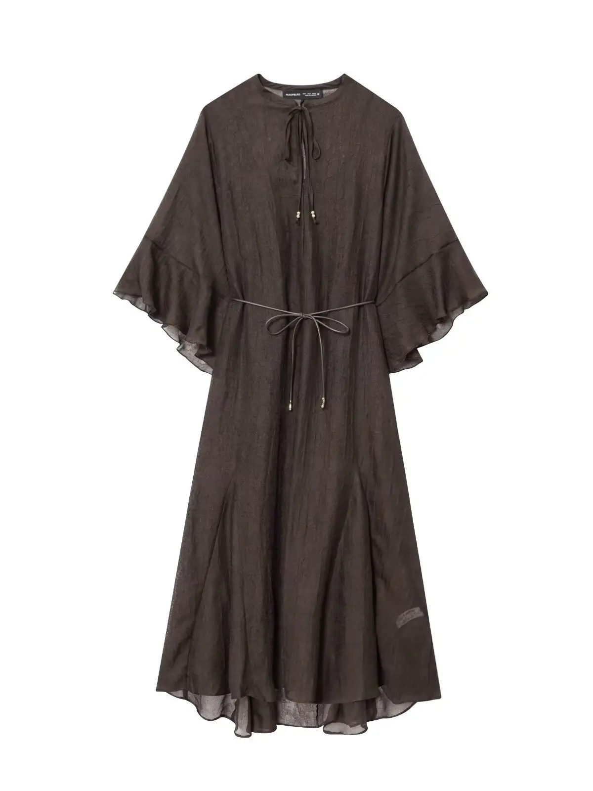 تنورة ZARZ Sli للسيدات غير رسمية بحزام متوسط الطول من البوليستر المحبوك طويلة Sve على شكل حرف a Dr صيف 2025