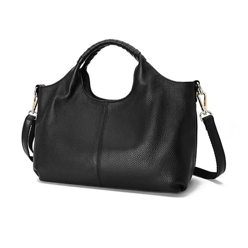 

Nesitu High Quality Casual Black Blue Red Grey Top Grain Genuine Leather Women Handbags Cowhide Shoulder Messenger Bag M8082
