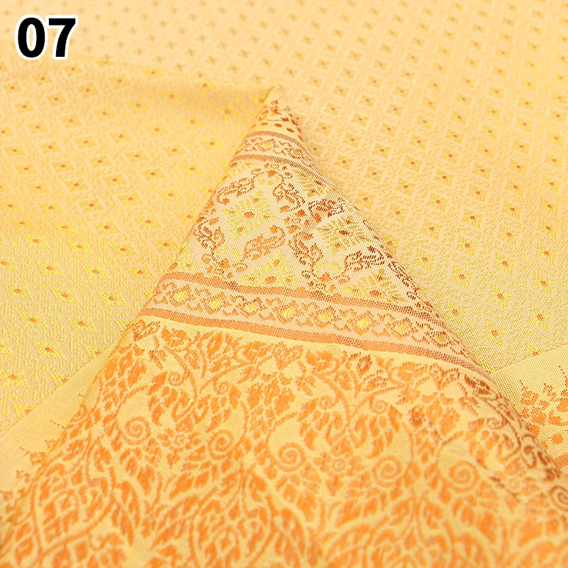 50x100cm Southeast Asia Ethnic Style Jacquard Fabric Polyester Brocade Woven Satin Fabric DIY Thai Skirt Tube Dress Cloth