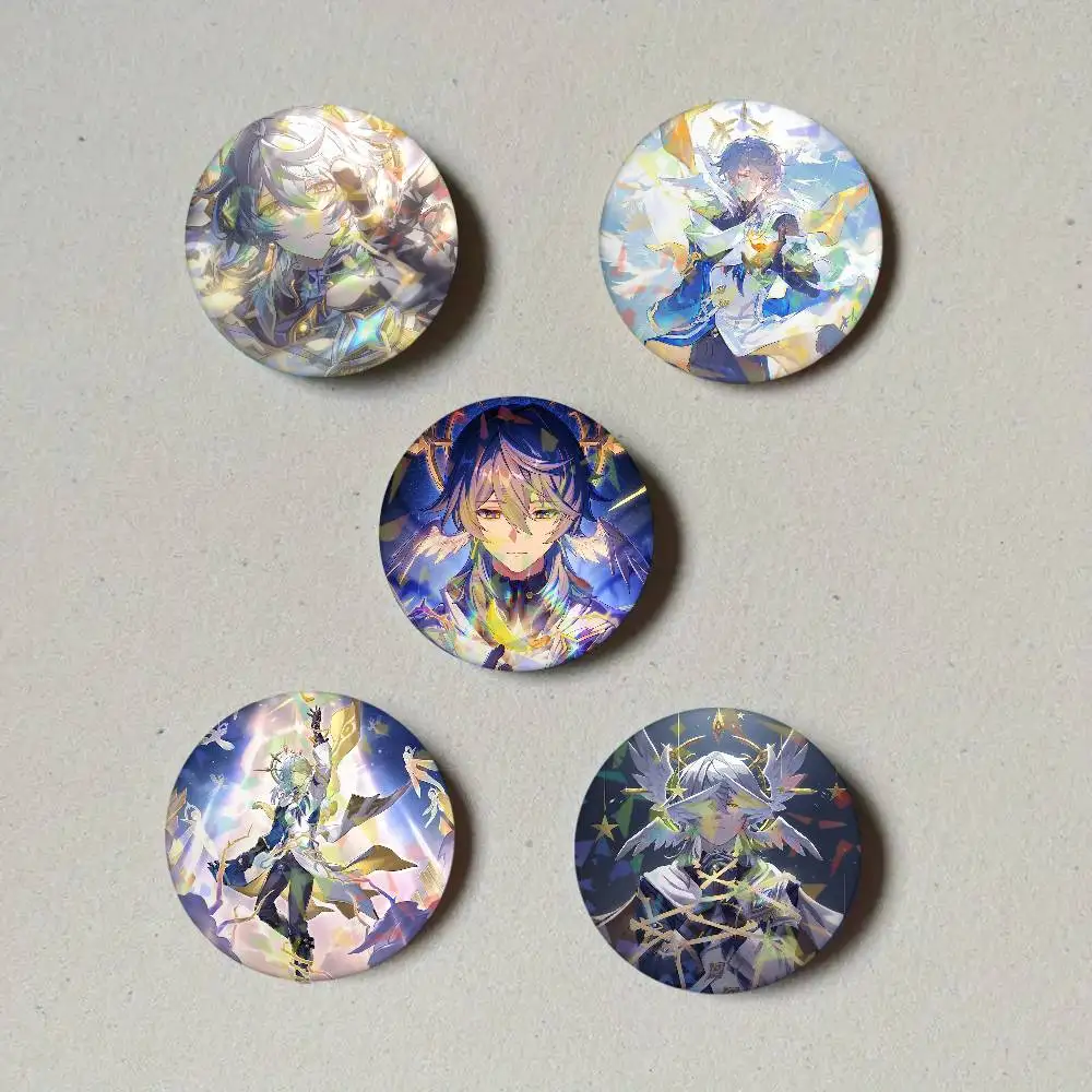 Honkai Star Rail Sunday Laser Button Pins Backpack Clothing Decor Brooch Fiction Badge Jewelry Gifts