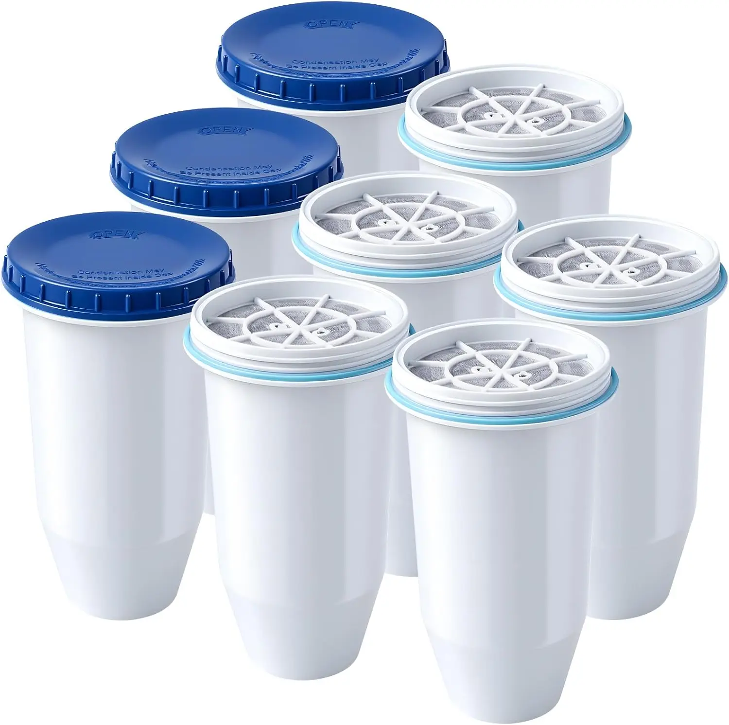 6 Stage Water Filter Replacement Zero Pitchers 8 Pack Removes 999 Impurities Premium Purifier Fits ZR 001 ZR 017 ZR 004 More