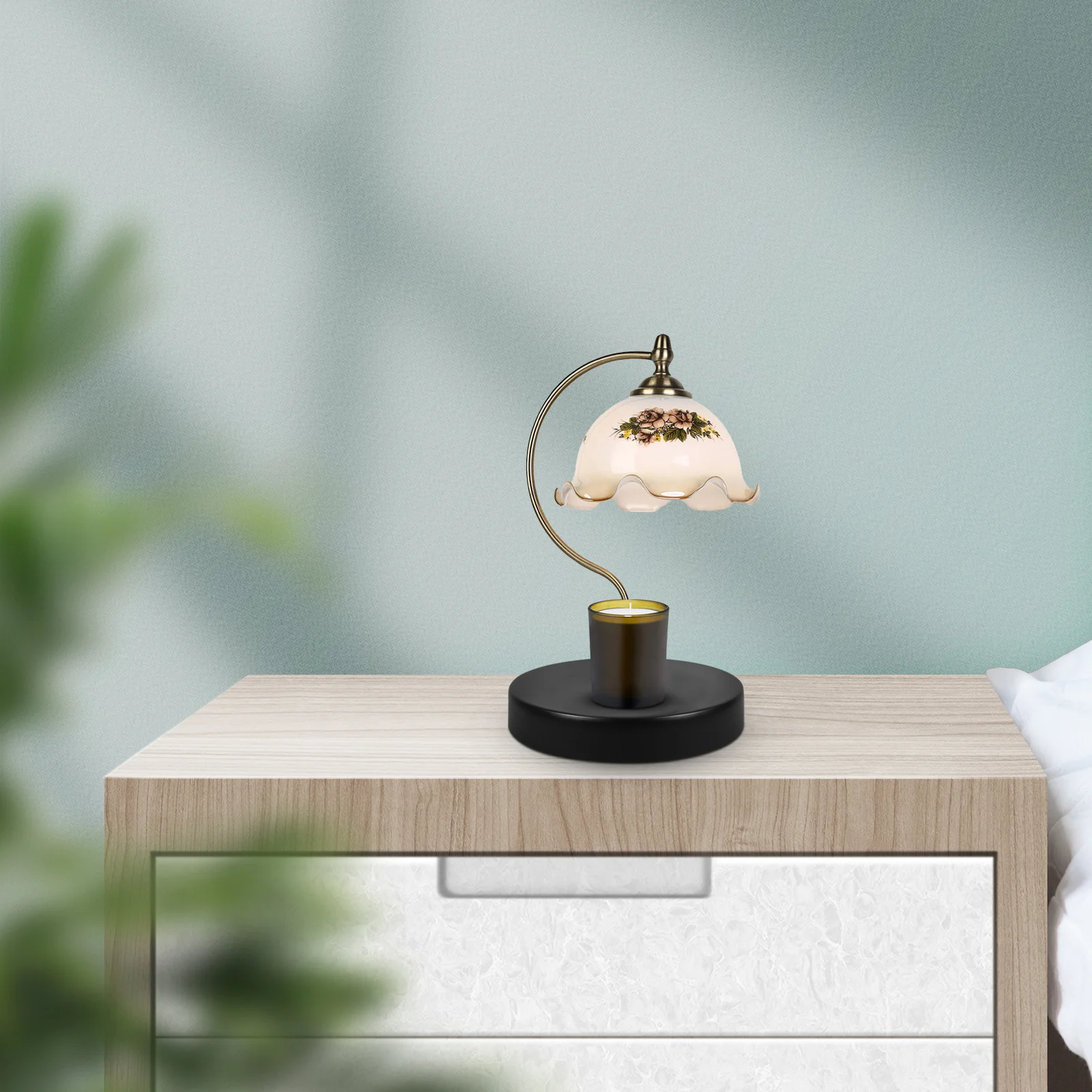 

Table Lamp Base Metal Aroma Iron Round DIY Solid Stand for Bedroom Office Night Lamp Metal LED Light Display Base