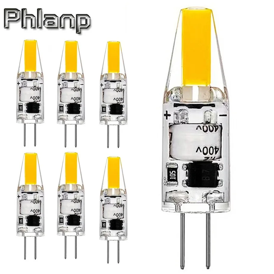 LED COB G4 6W Lamp Bulb 1505 COB Silicone Light Bulb AC/DC 12V 220V 360 Beam Angle Replace Halogen Led Lamp Chandelier Lights